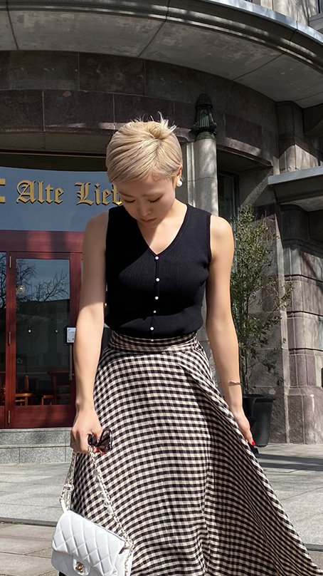 リブパールタンクトップ