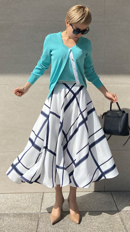 ビッグチェックフレアスカート｜JENNE(ジェンヌ)公式通販：パリジェンヌのように凛としたファッションを