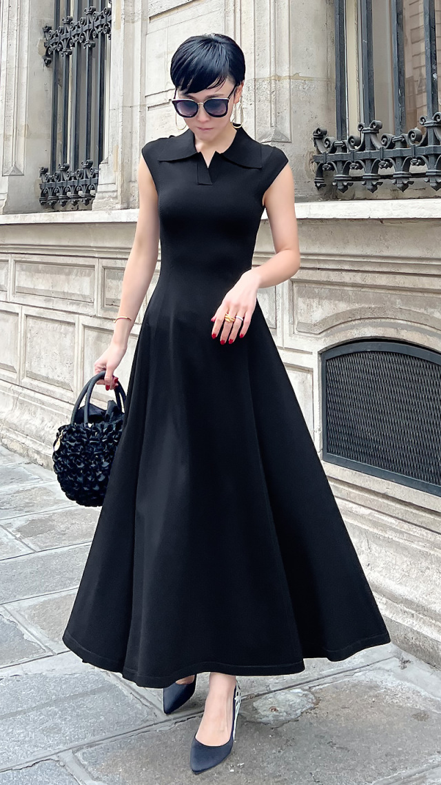 JENNE　フレンチスリーブサマーニットワンピース