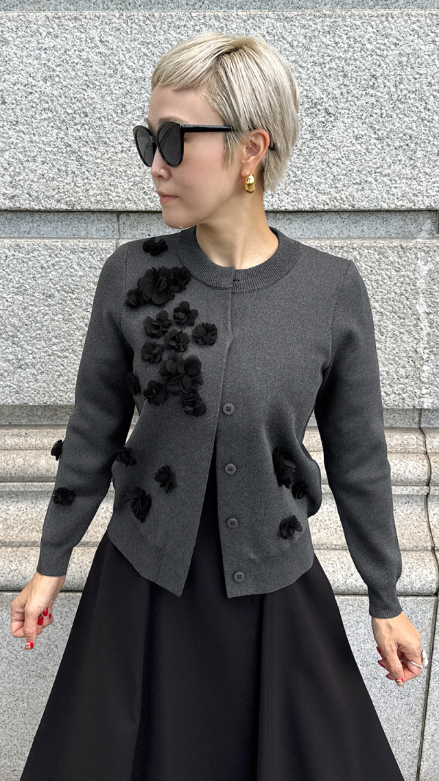 フラワーモチーフ付カーディガン｜JENNE(ジェンヌ)公式通販