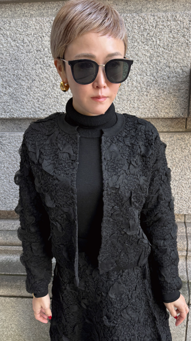 3層編みラグジュアリーニットカーディガン