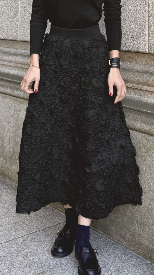 3層編みラグジュアリーニットスカート