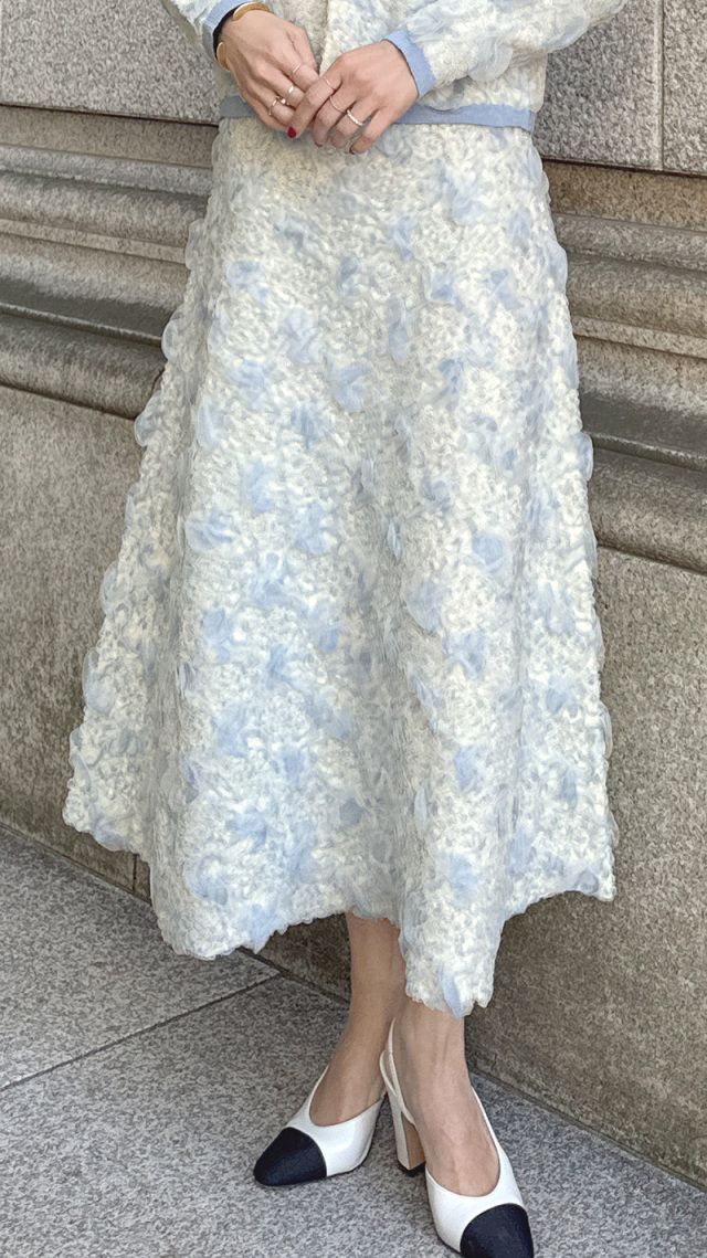 3層編みラグジュアリーニットスカート