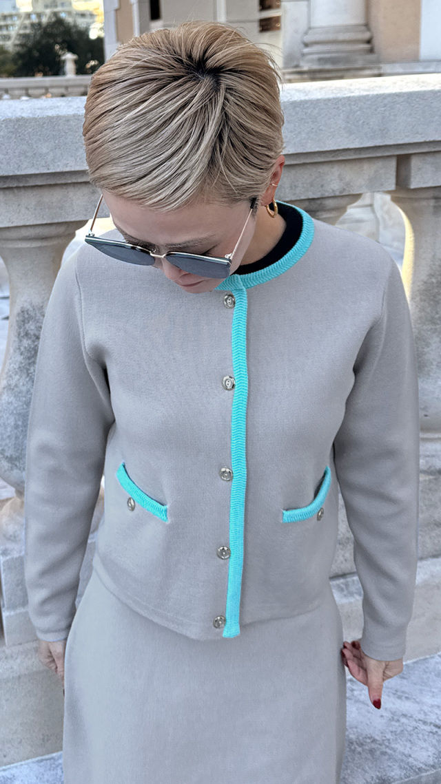 マリン風ニットジャケット