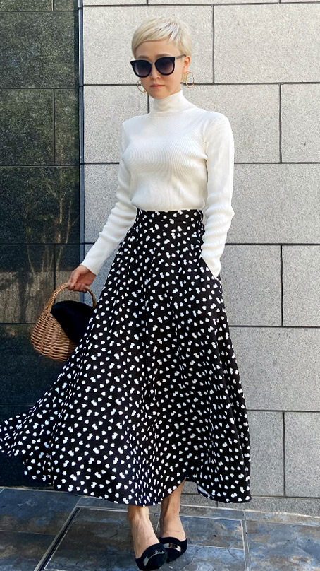 l'amour リッチフレアロングスカート