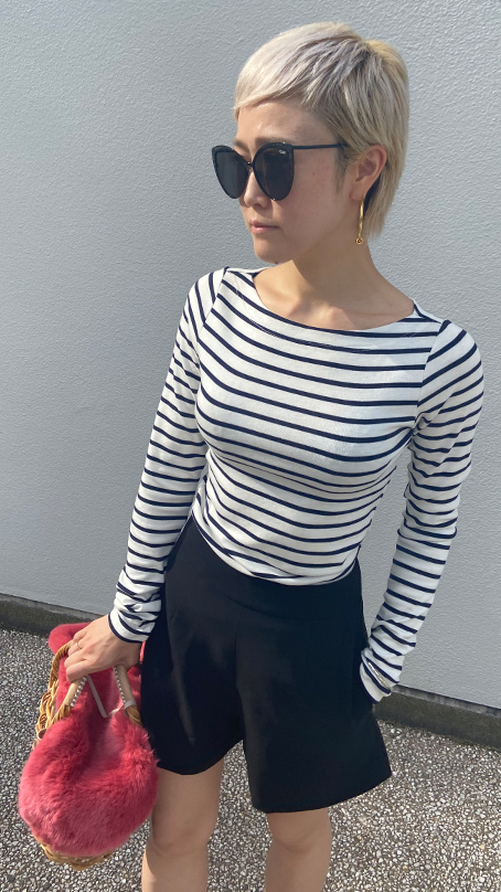 JENNEフレンチボーダートップス