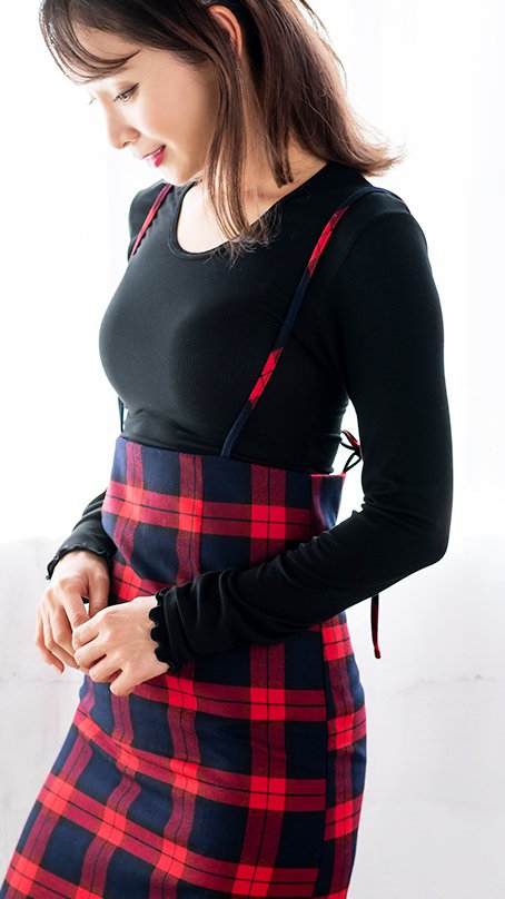 バックリボンボーダートップス