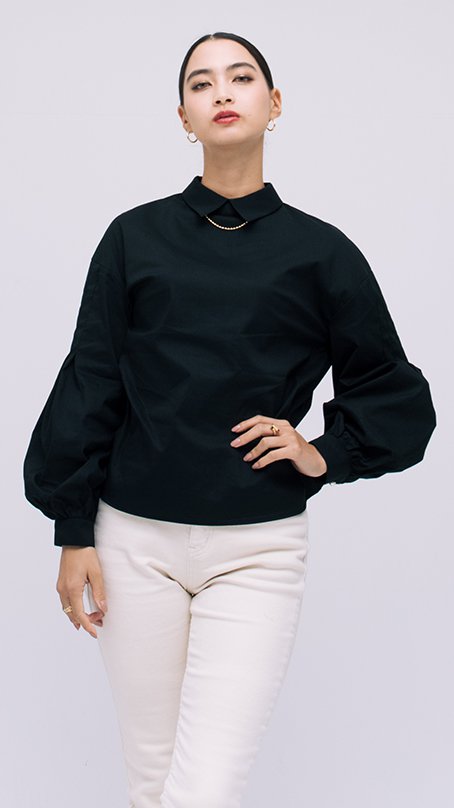 袖バルーンシャツ