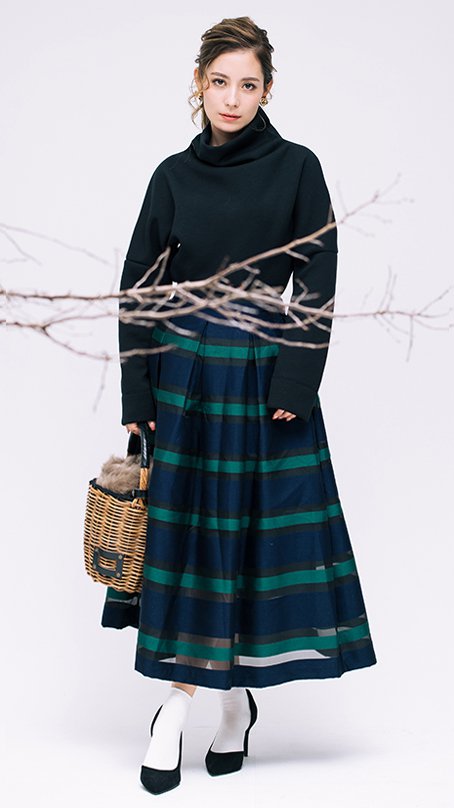 立体ボーダースカート