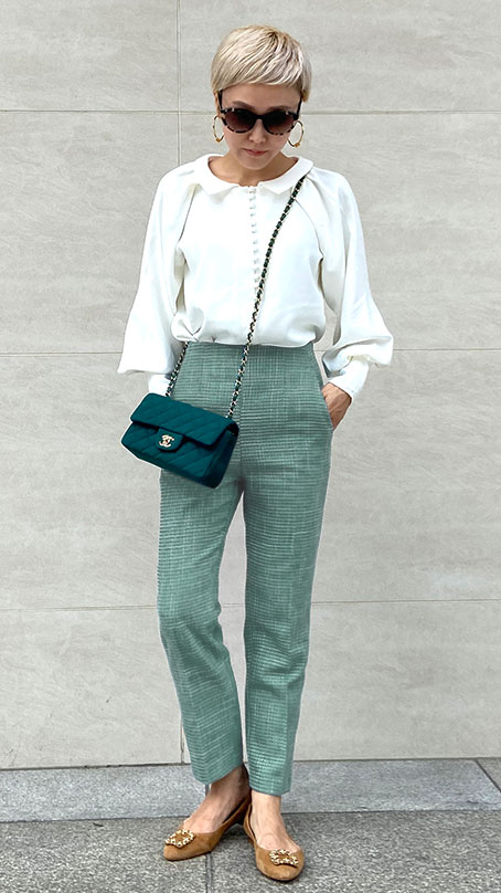 ツイードハイウエストパンツ