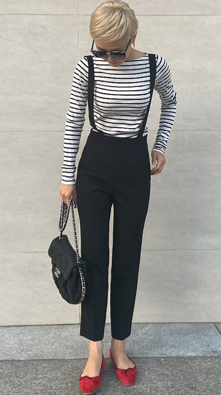 サスペンダーパンツ