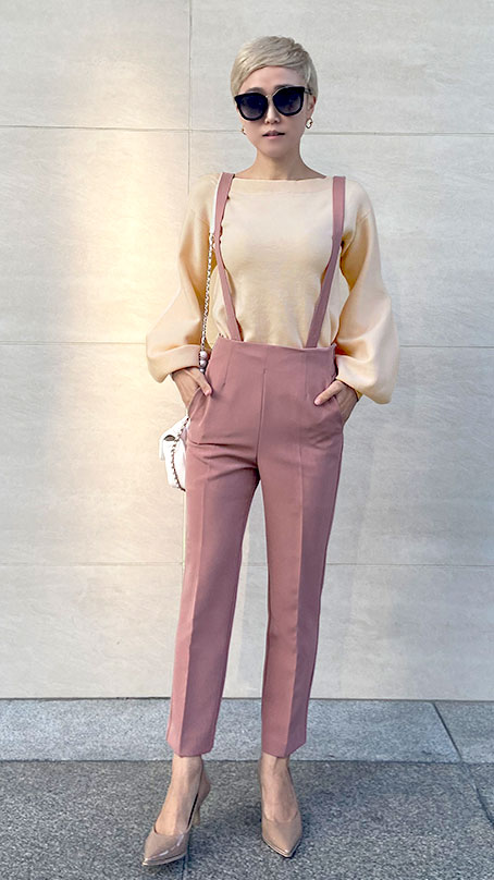 サスペンダーパンツ