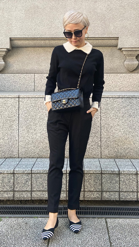 裏起毛美脚スラックスパンツ