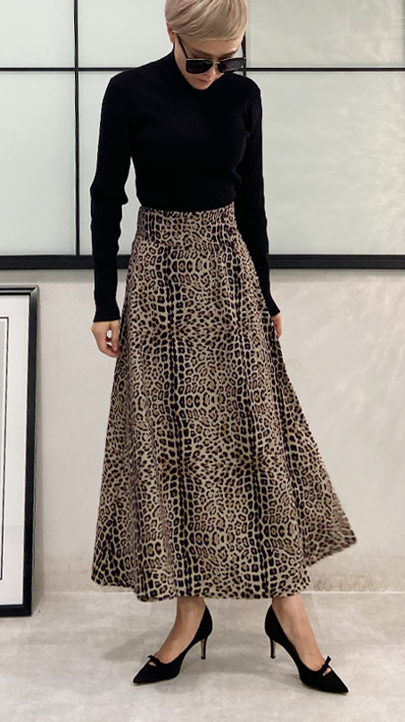 レオパードラップスカート