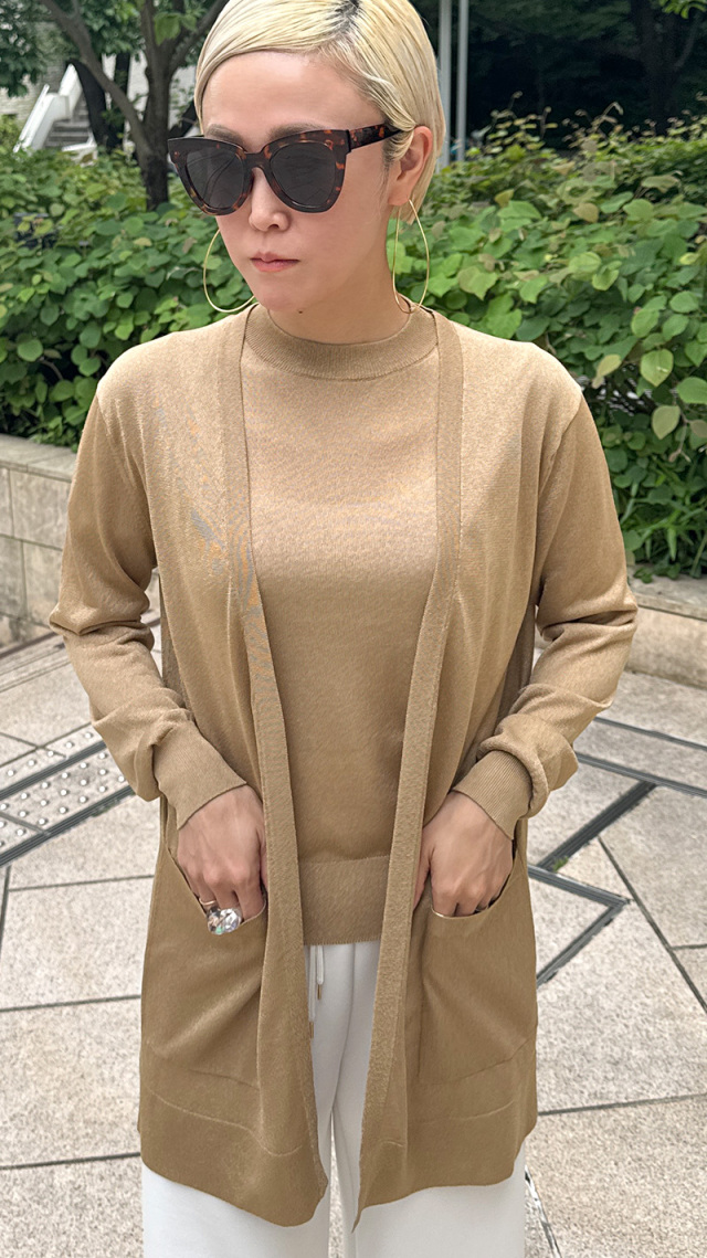 イタリア糸シアーサマーカーディガン