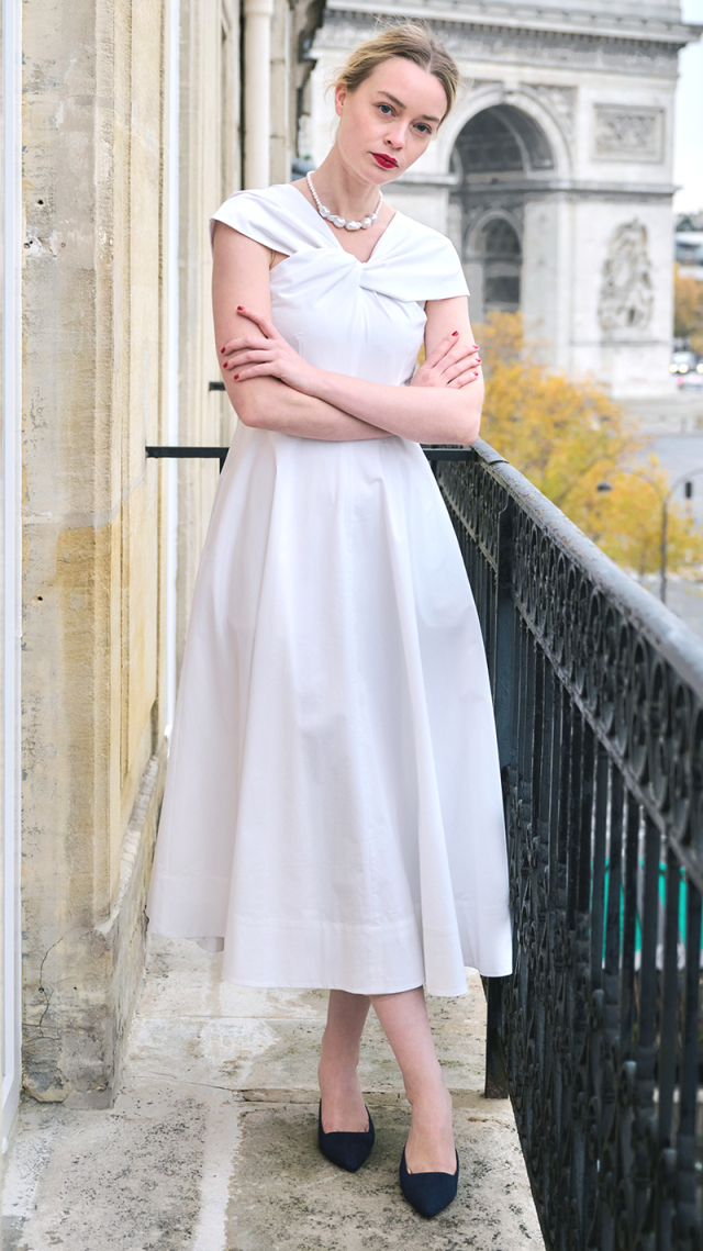 フロントツイストフレンチワンピース