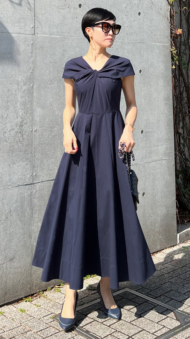 フロントツイストフレンチワンピース