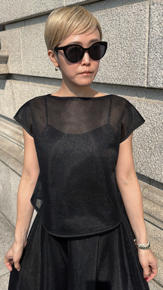 シアーエアリートップス（日本生地）