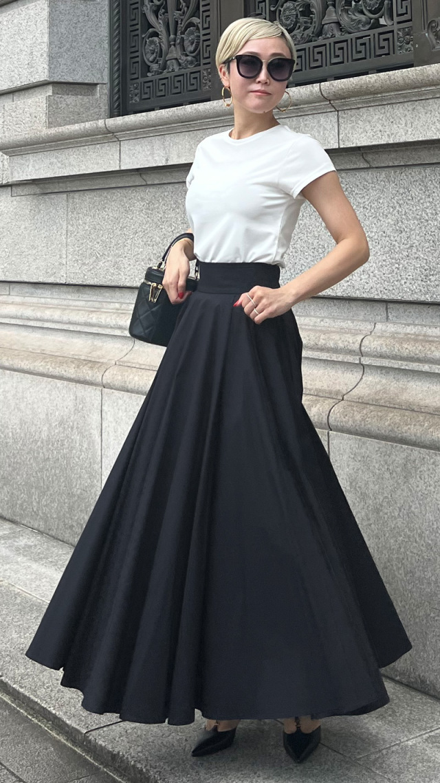 JENNEリッチボリュームフレアスカート