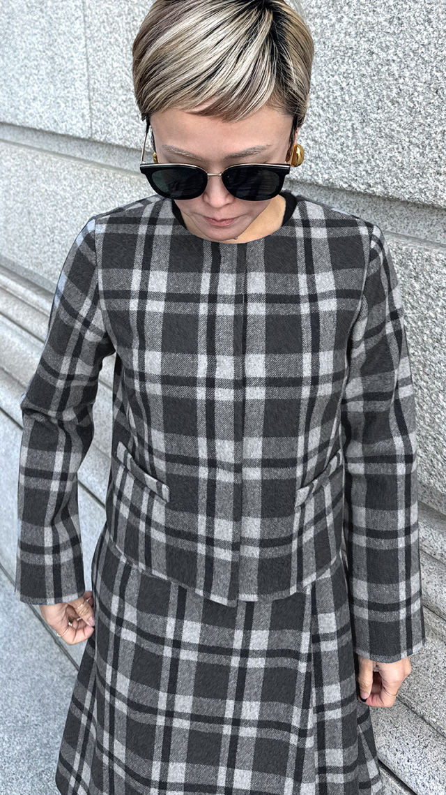 JENNEチェックジャケット